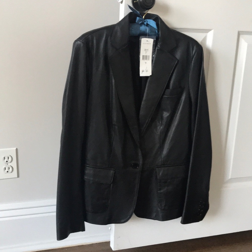 Ralph Lauren Black Leather blazer